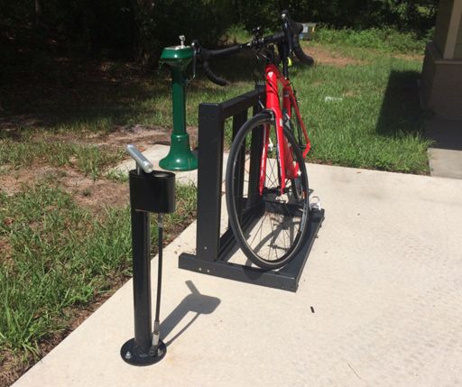 Water station with bike pump!