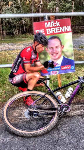 Having a chat with mick about why I don't vote! He seemed pretty happy with my reasons!