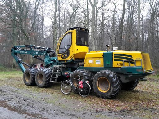 Schweres Gerät am Jägerhäuschen