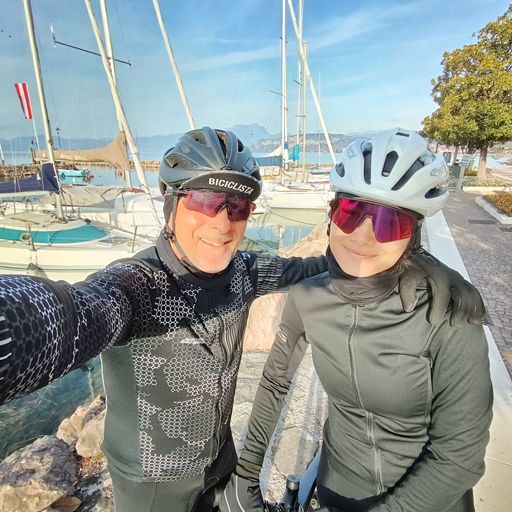 Selfie a Cisano con mia figlia