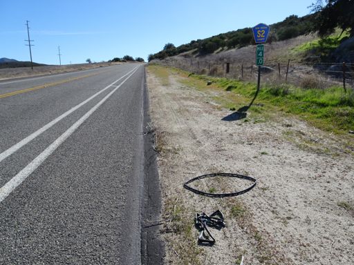 Some other cyclists didn't clean up after themselves.