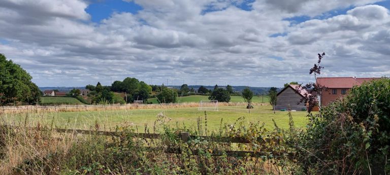Woofferton transmission station, visible north of Richard's Castle to the south west.  https://en.wikipedia.org/wiki/Woofferton_transmitting_station