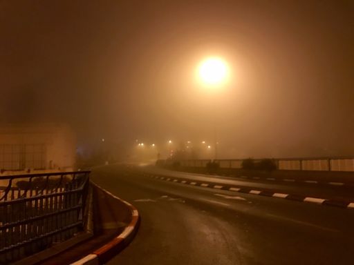 Motorists were freaking out later on when it got thicker.