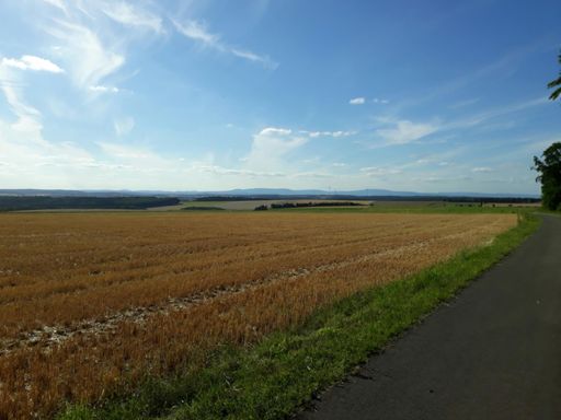So muss ein Feierabend aussehen! Blick auf die Rhön