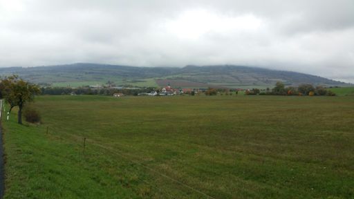 Blick in die thüringische Rhön bei Helmershausen