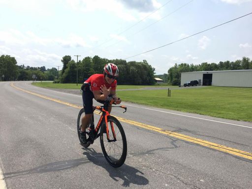 My first ever action shot!  Looking cool and confident at 27mph during a winning KOM attempt!  :D