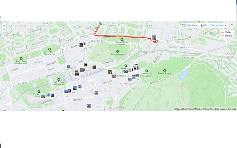 Location of today's photos. I used Strava to record cycling rather than walking.