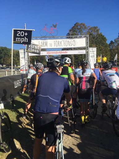 The start: led by Bianchi pro women's team