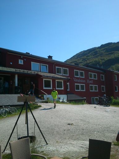 Lunsj før zip line ned til Flåm