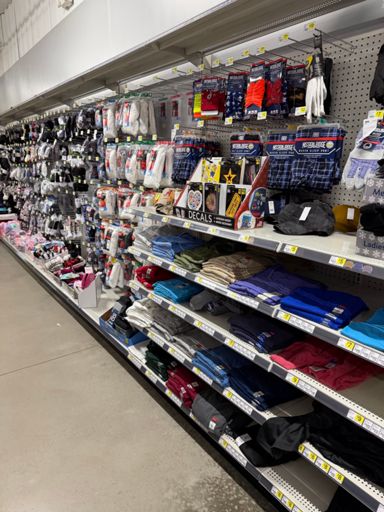 Everything a desperate cyclist could need ... warm weather gear upper right and then holy shorts replacement bottom shelf.