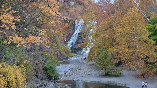 Ithica falls from Lake dr