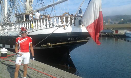 Le  belem  at Fécamp and  yvon  the gentleman