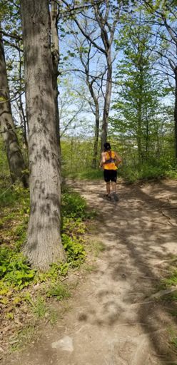 Heading towards Shorthills solo after Paul finished running with me for about 25k.