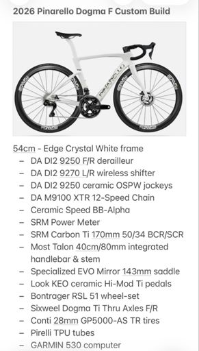 2026 Pinarello Dogma F Build