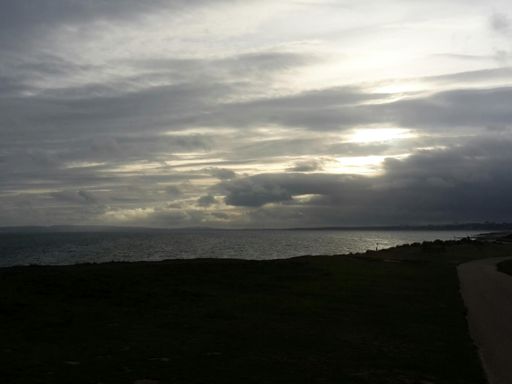 Bournemouth / Poole bay, all the way to the Purbeck hills