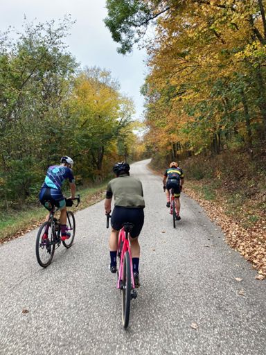 Just one of the climbs of the day!