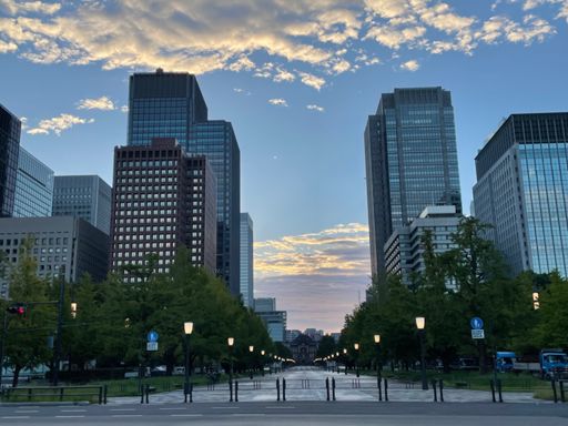 朝の東京都。