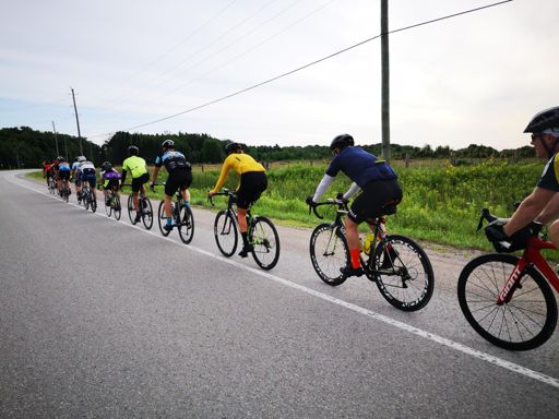 cycling symmetry as we headed towards Washago on a quiet Rama Road