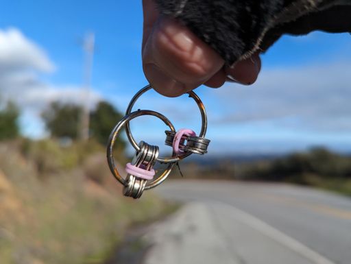 Found some sort of bike chain art between gates 3 and 4.