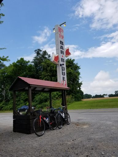 Due to my lack of breakfast before a 95 mile ride I had to stop here and inhale a BBQ sandwich just so I could make it home. Had to suffer through it.