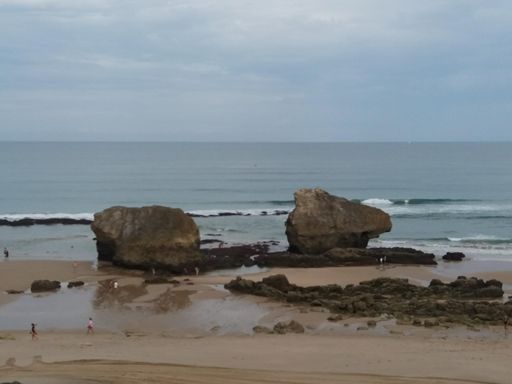 marea baja en playa Milady