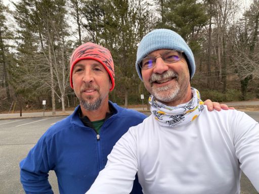 Great friend, great run. Post recovery run with Jeff on a cold January morning.