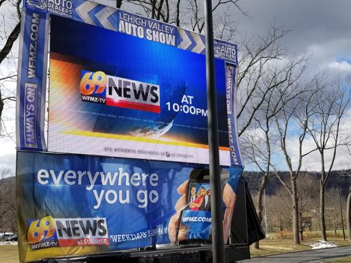 All you need is a flatbed truck parking spot for your 500 inch TV