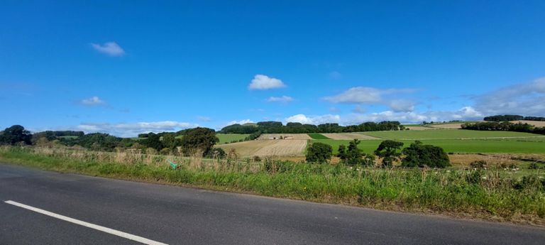 Saw something on the top of the hill about a mile north east of our route...
