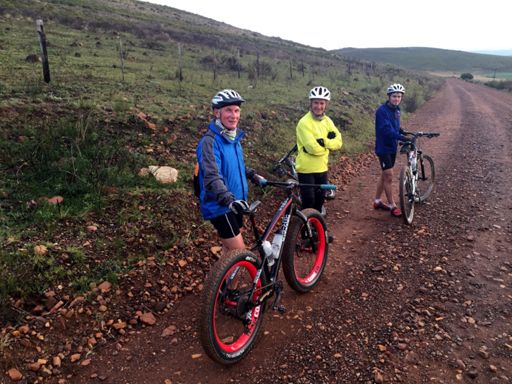 The Elliott mountain goats on the right! This was one of the few times I saw them face to face on the ride!