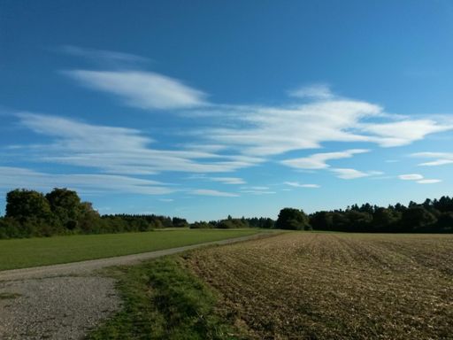 Wolken vom Herzplatz aus.