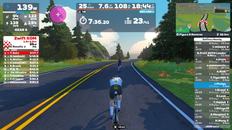 Zwift - Figure 8 Reverse in Watopia - Ride 1