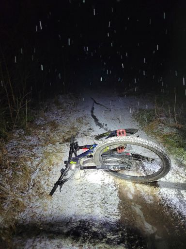 Rota meg bort på vei ned og trynte lett