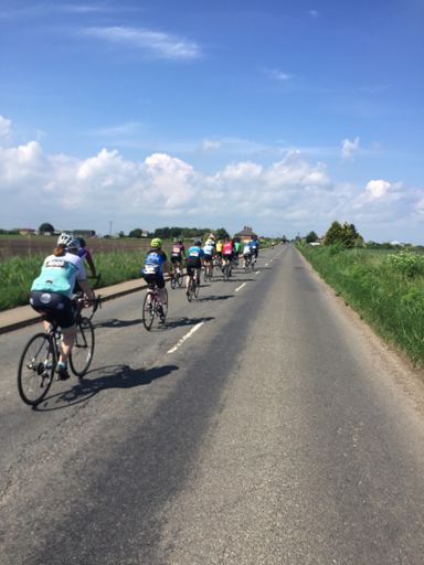 Joining my first large group as we reach the Fens.
