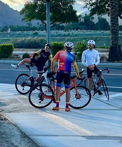 Started ride with Antoine, Bruce & Chris 