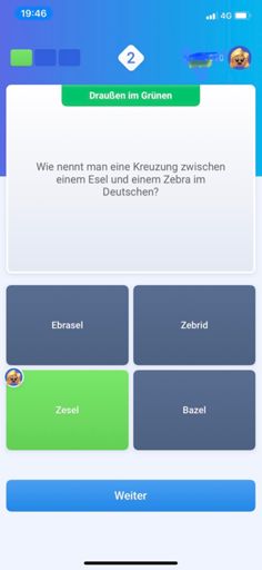 19:46 Quizduell mit meiner Mutter geht vor ;-)