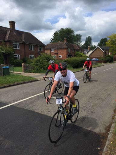 Adam pulling in to the Worminghall pit stop. I raced ahead to get the photo.