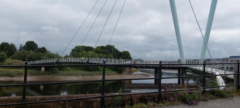Millennium Bridge in Lancaster

http://www.lunemillenniumbridge.info/
