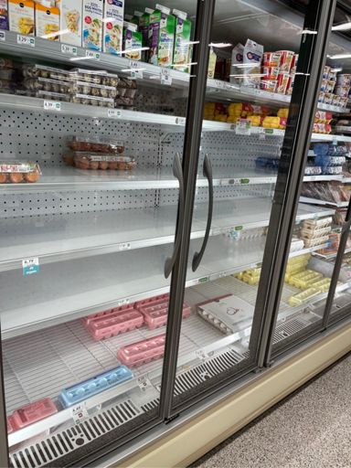 Egg prices are getting pretty ridiculous - approaching $5 for a dozen. I’m not sure if that’s what caused the run on eggs or if something else happened first.