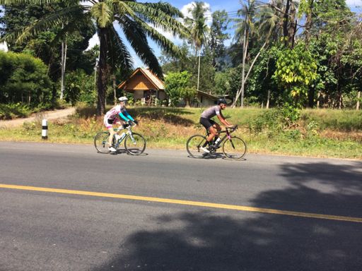 Carol and Aum 20 km to go plus 34 hot!!!