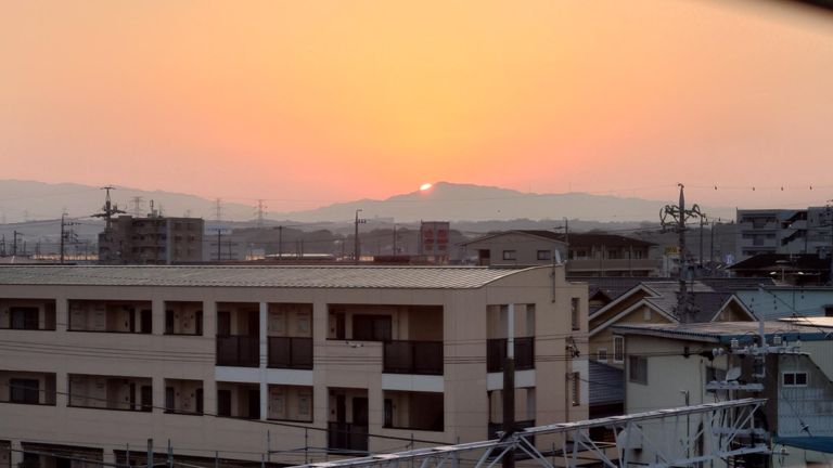 今日は神領で日の出を迎えた。