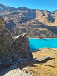 Tour du lac de moiry depuis grimentz, retour par la corne de sorebois