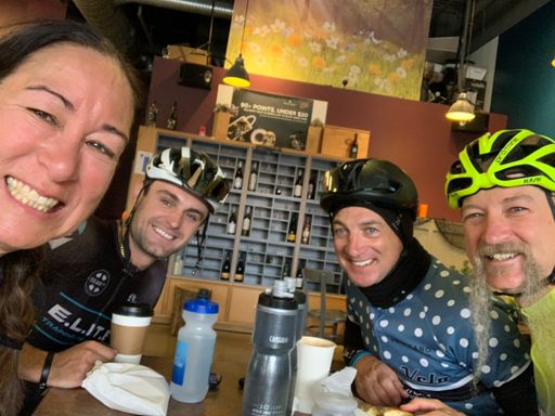 Apparently serious cyclists don’t stop for coffee & bagels