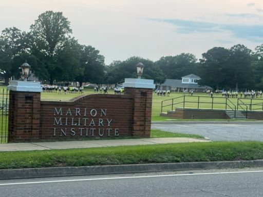 Evening field exercises at Marion Military Institute