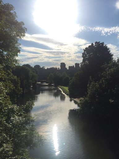 Warwick Castle. 32 degrees C