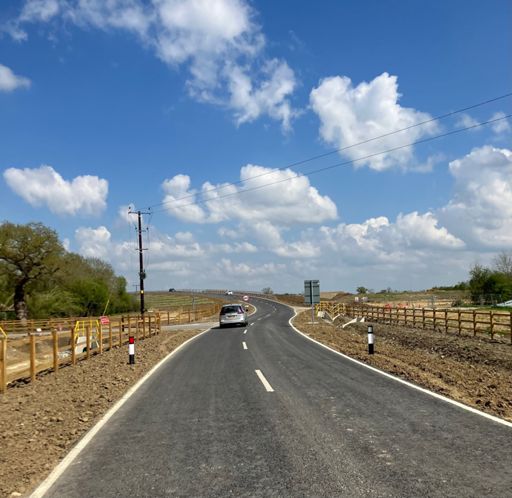 New bridge at Launton over a railway line that hasn't yet been built
