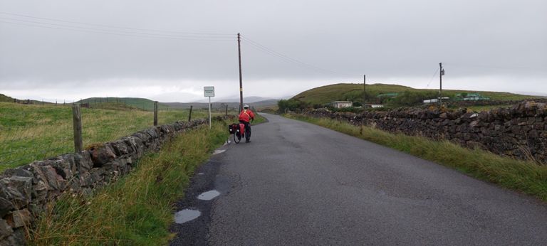 Low cloud covering the future hills as we leave Durness