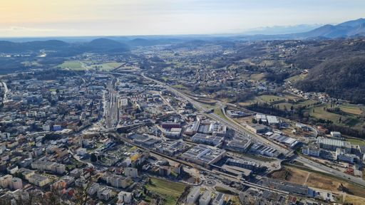 Il borgo di Mendrisio visto dalla Torretta di San Nicolao.
