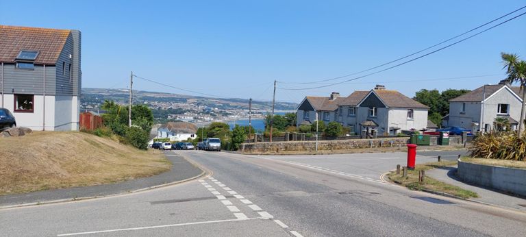 Down a steep drop back into Penzance.
