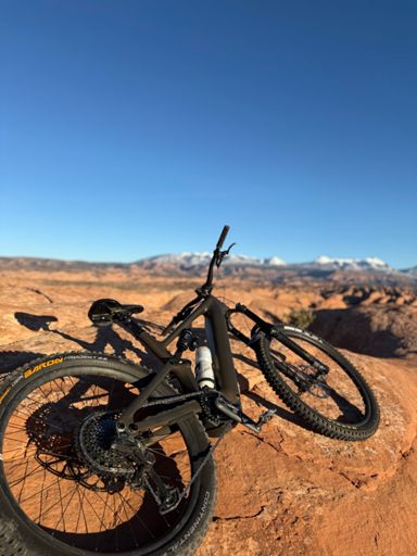 Conti 2.6" NOS in the rear, Maxxis 2.5 DH casing up front