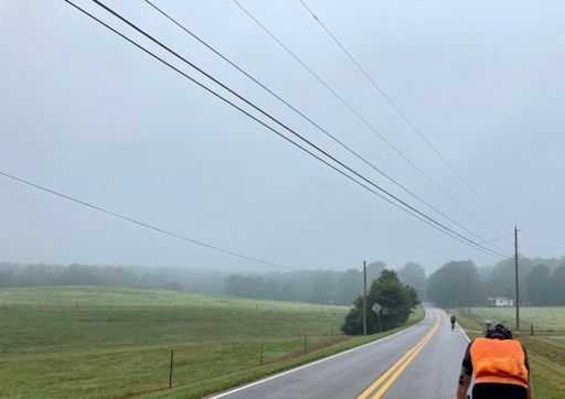 Started out riding in pea soup humidity